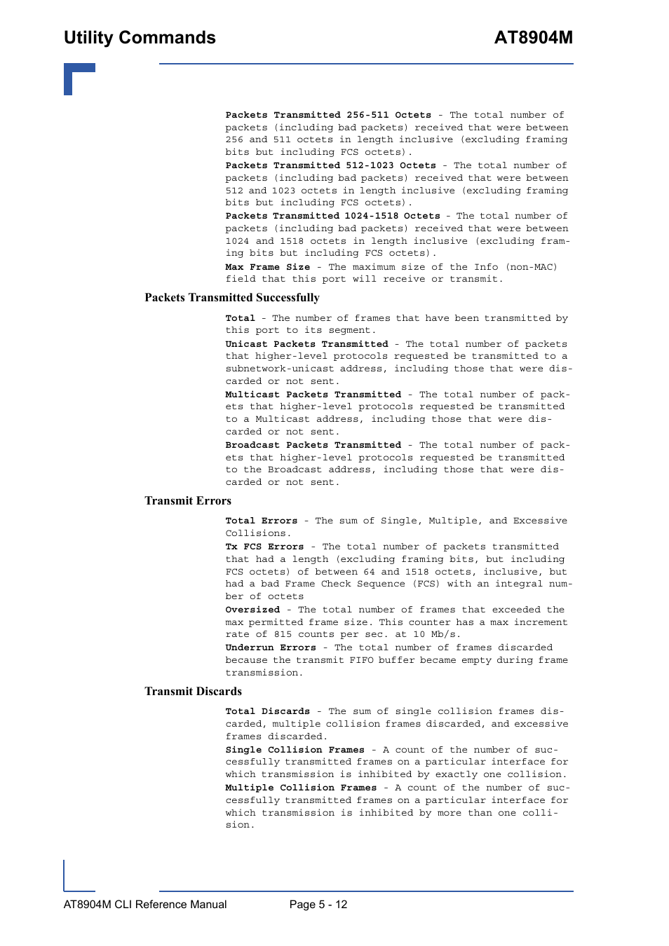 Utility commands at8904m | Kontron AT8904 CLI User Manual | Page 212 / 317