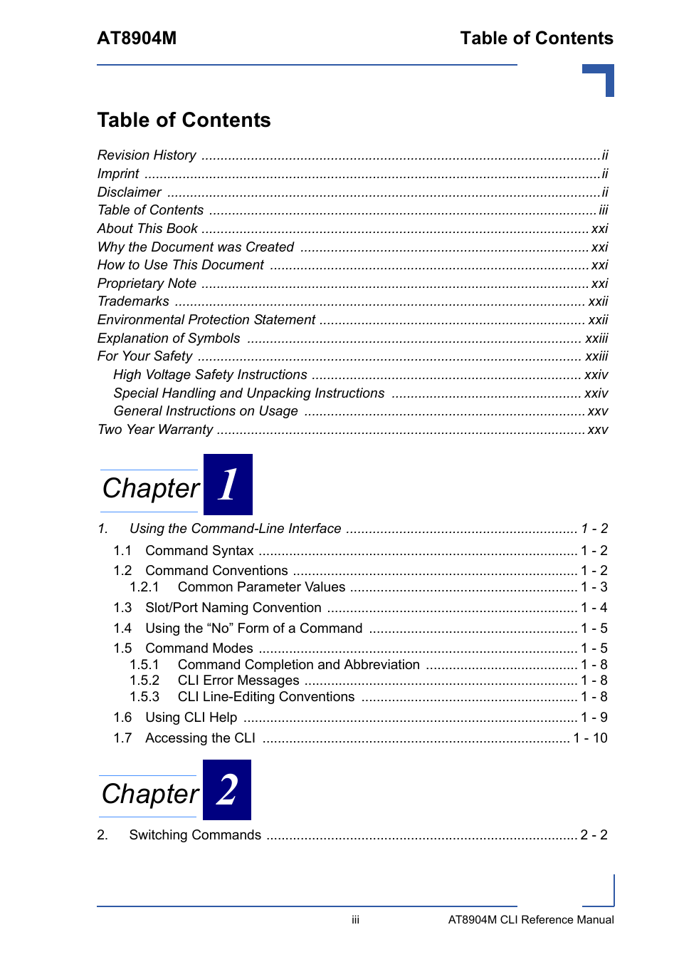 Kontron AT8904 CLI User Manual | Page 3 / 317
