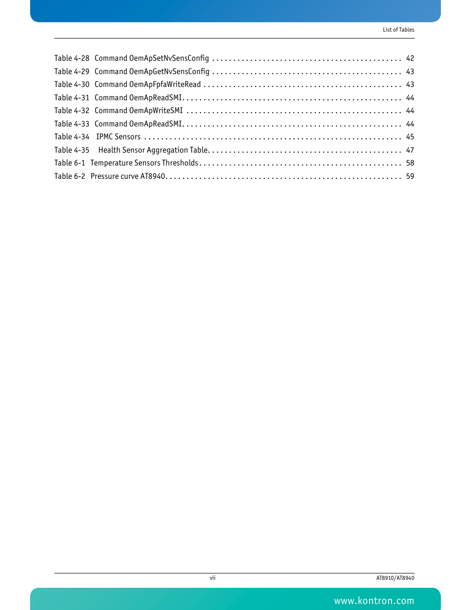 Kontron AT8940 User Manual | Page 8 / 84