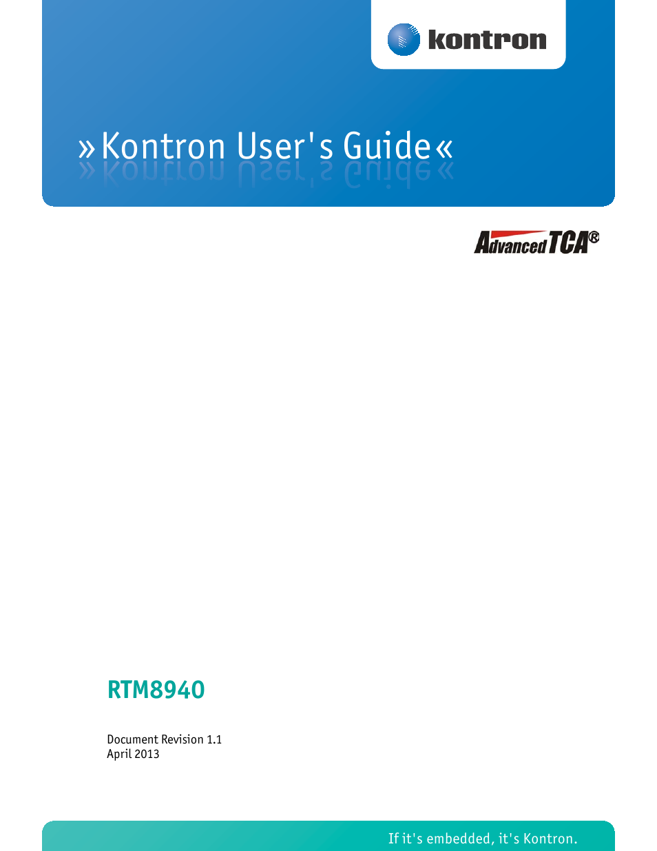 Kontron RTM8940 User Manual | 36 pages