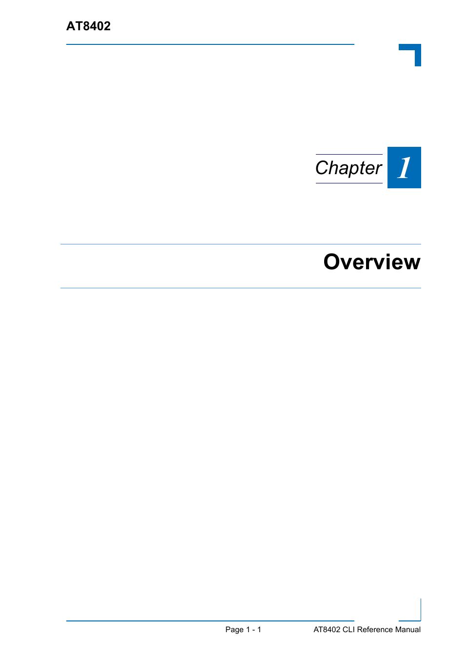 Overview, Chapter | Kontron AT8402 Diagnostics Manual User Manual | Page 7 / 39