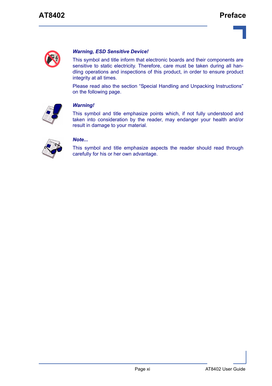 At8402 preface | Kontron AT8402 User Manual User Manual | Page 11 / 89