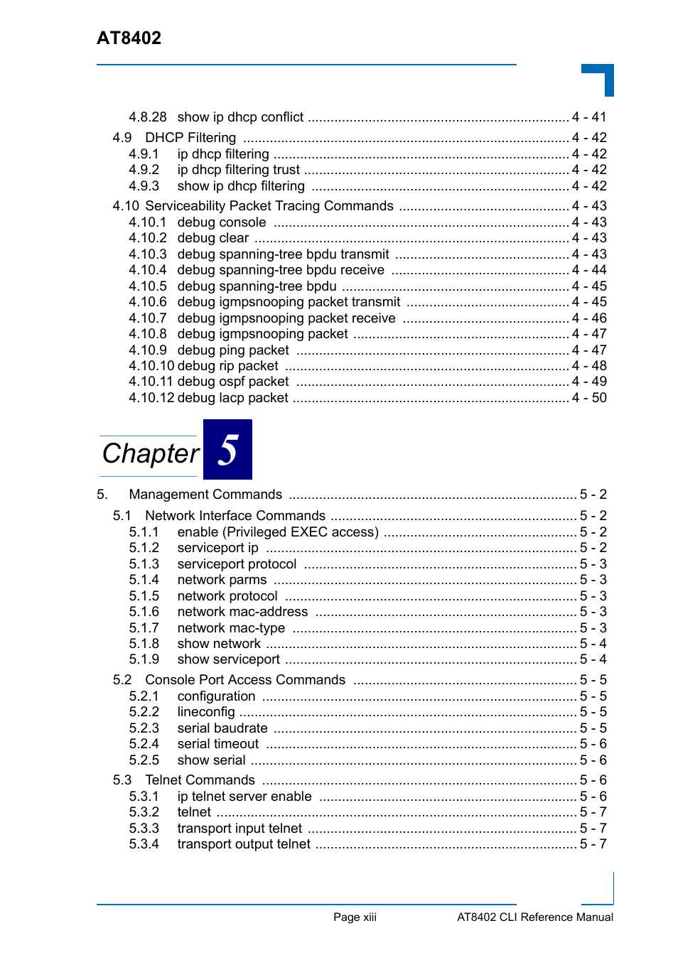 Chapter, At8402 | Kontron AT8402 CLI User Manual | Page 13 / 253