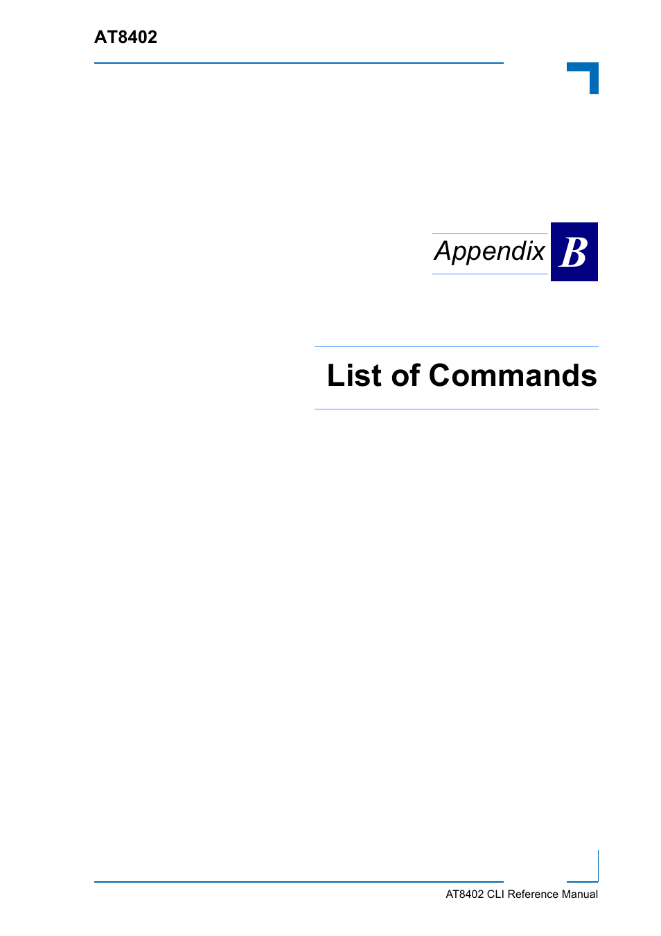 List of commands | Kontron AT8402 CLI User Manual | Page 236 / 253
