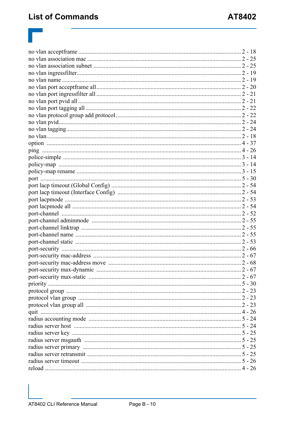 Kontron AT8402 CLI User Manual | Page 245 / 253