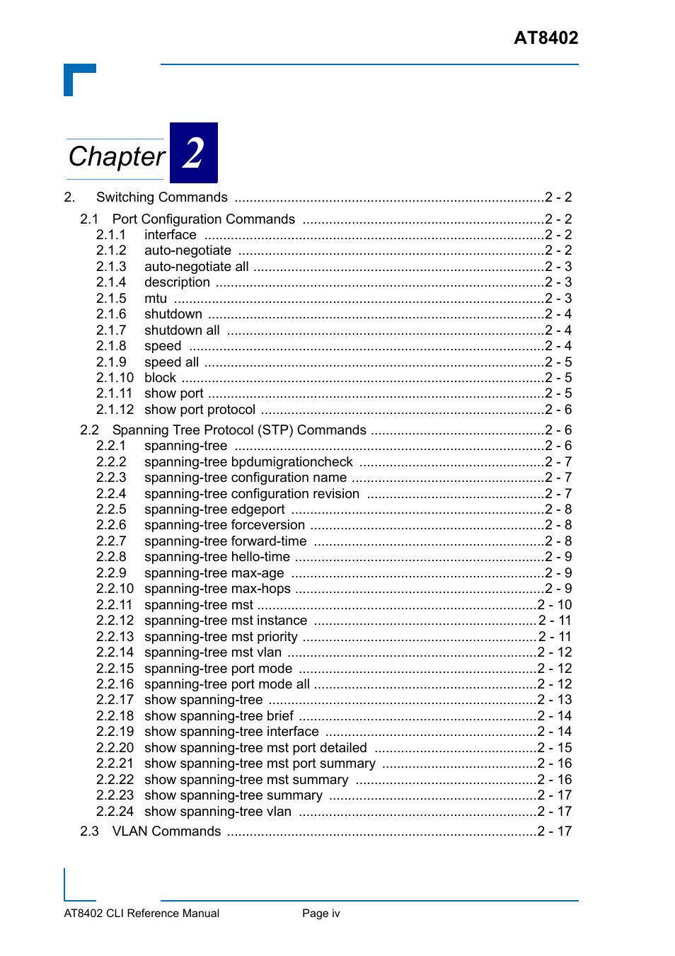 Chapter, At8402 | Kontron AT8402 CLI User Manual | Page 4 / 253