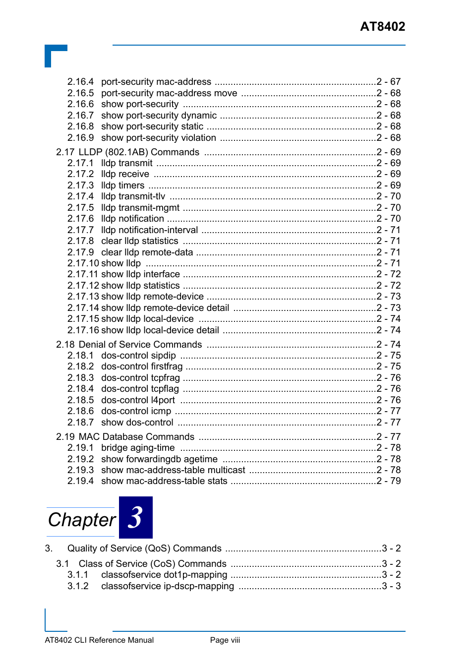 Chapter | Kontron AT8402 CLI User Manual | Page 8 / 253