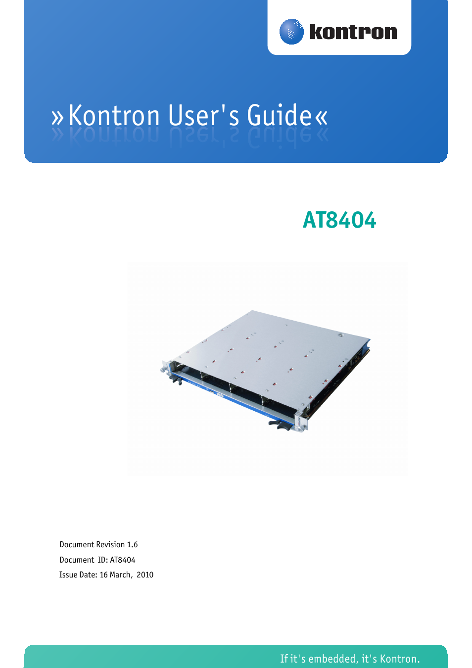 Kontron AT8404 User Manual | 132 pages