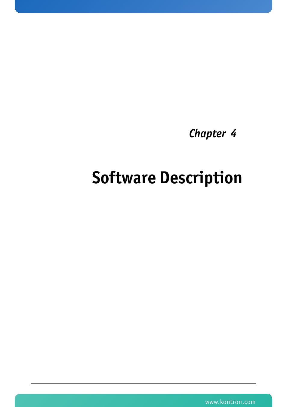 Software description, Chapter 4 | Kontron AT8404 User Manual | Page 57 / 132