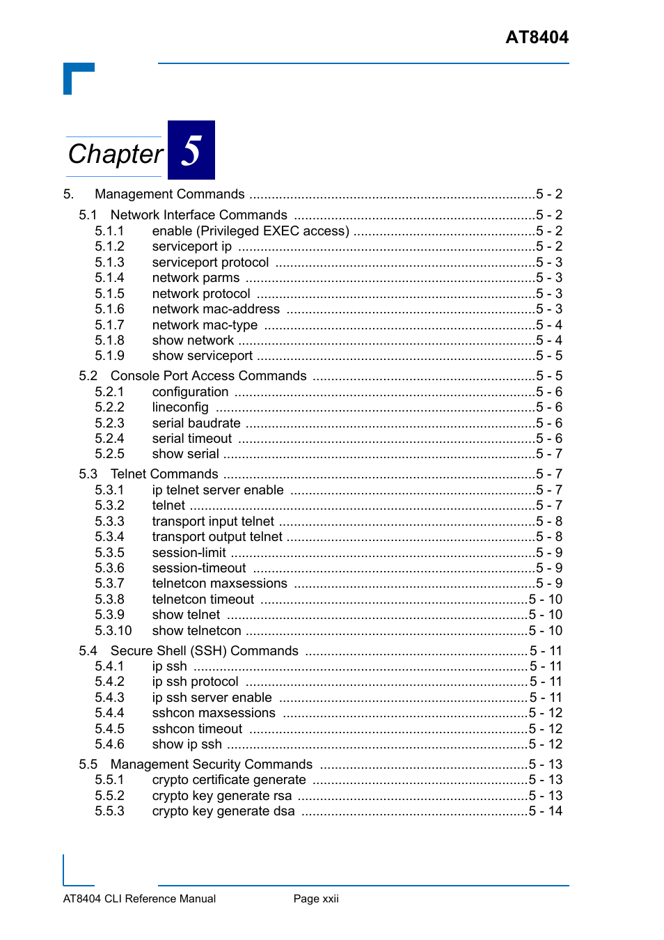 Chapter, At8404 | Kontron AT8404 CLI User Manual | Page 22 / 373