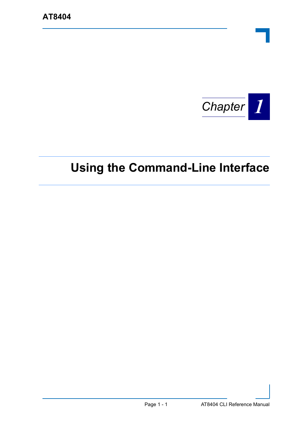 Using the command-line interface chapter | Kontron AT8404 CLI User Manual | Page 27 / 373
