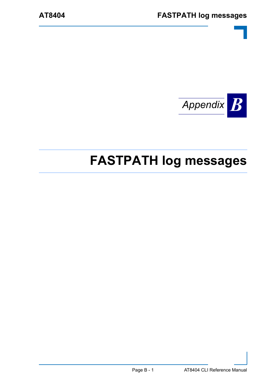 Fastpath log messages | Kontron AT8404 CLI User Manual | Page 334 / 373