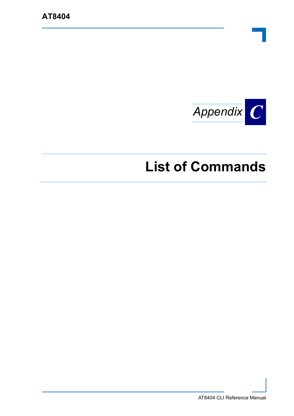List of commands | Kontron AT8404 CLI User Manual | Page 350 / 373