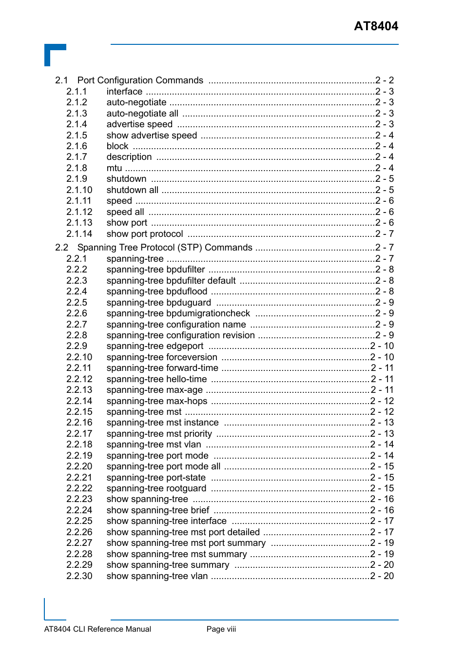 At8404 | Kontron AT8404 CLI User Manual | Page 8 / 373