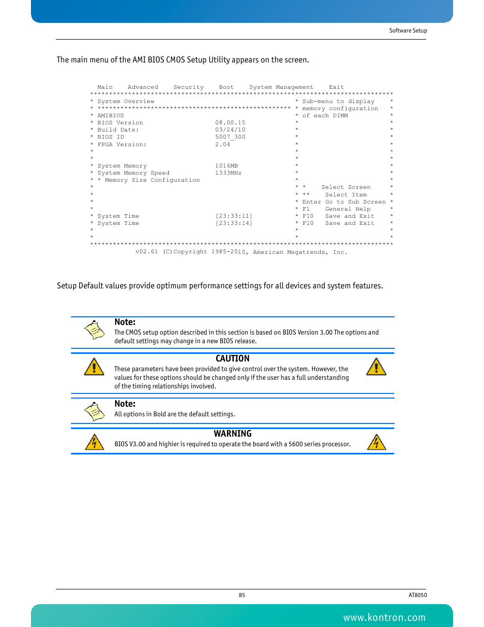 Kontron AT8050 User Manual | Page 101 / 165