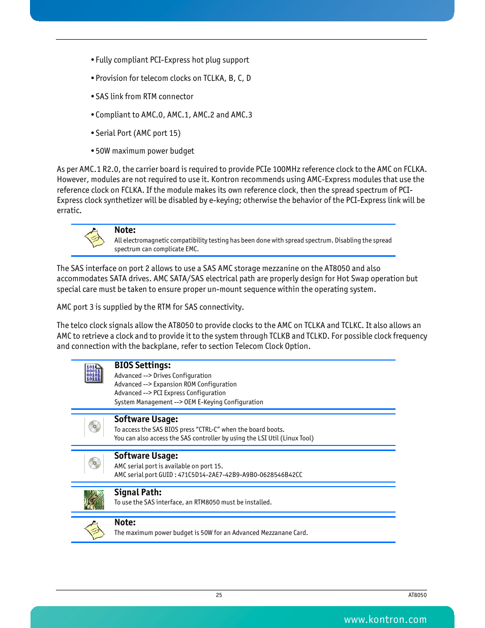 Kontron AT8050 User Manual | Page 41 / 165