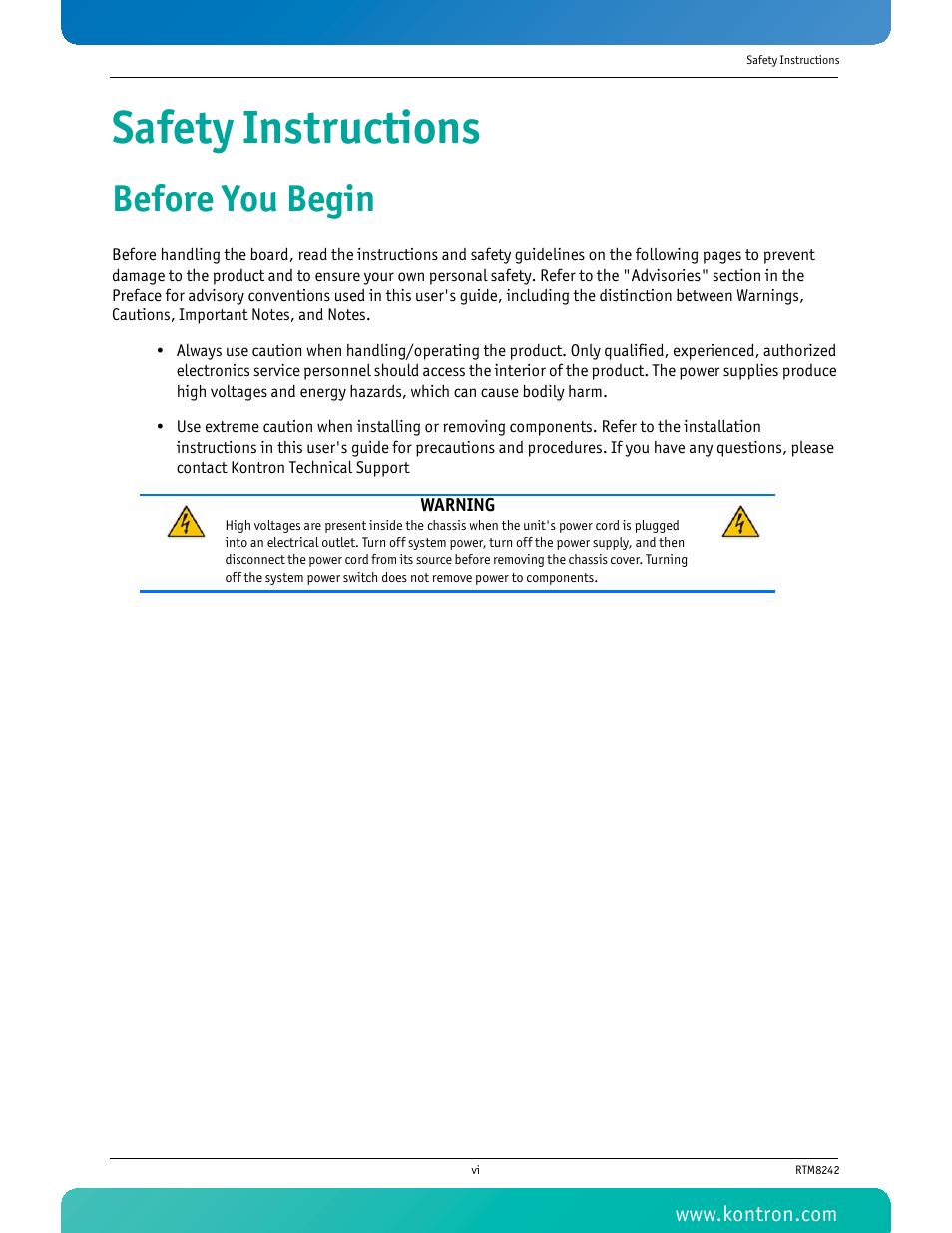 Kontron RTM8242 User Manual | Page 7 / 34