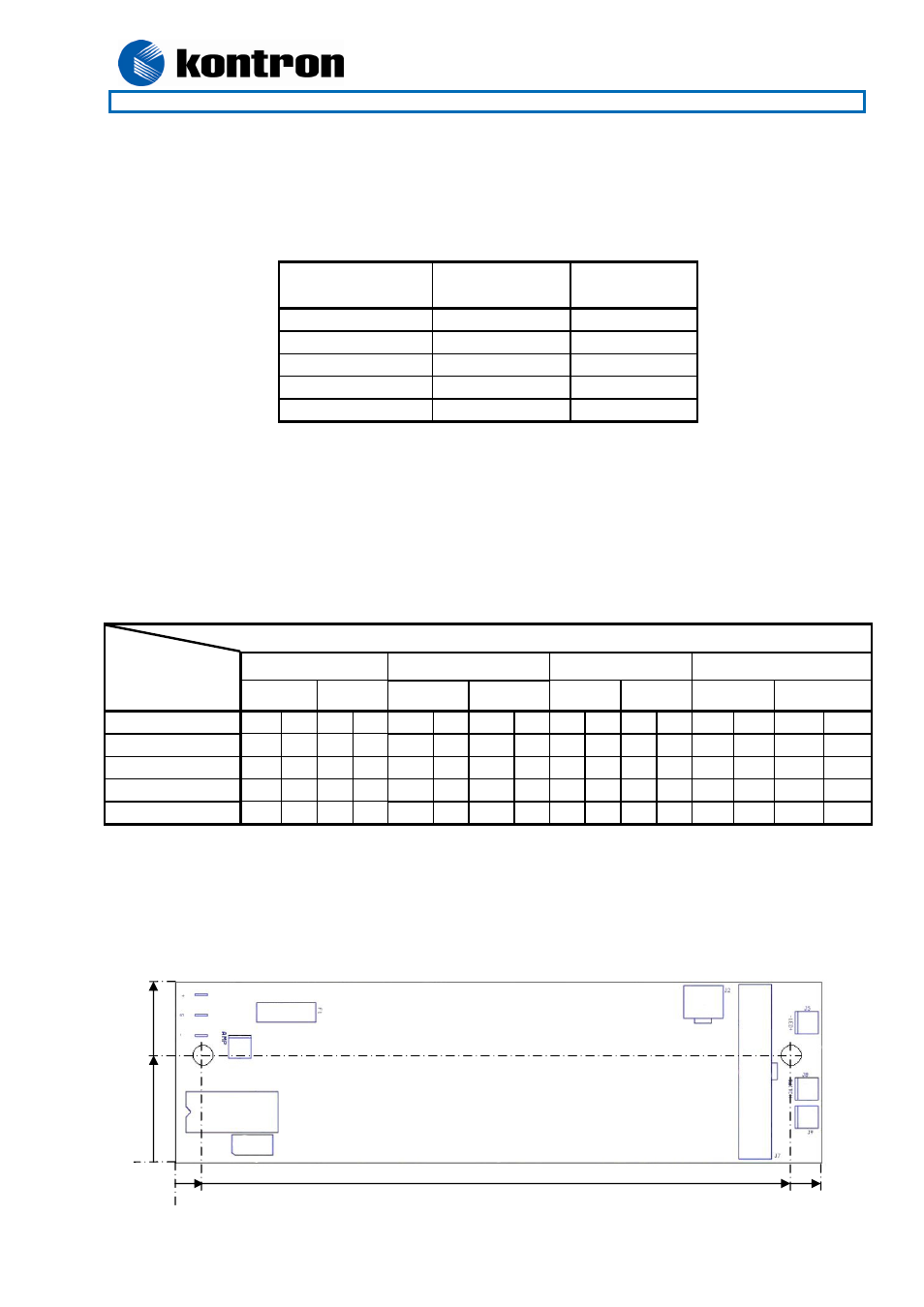 Mechanical drawing | Kontron 820155 DC-DC User Manual | Page 3 / 9