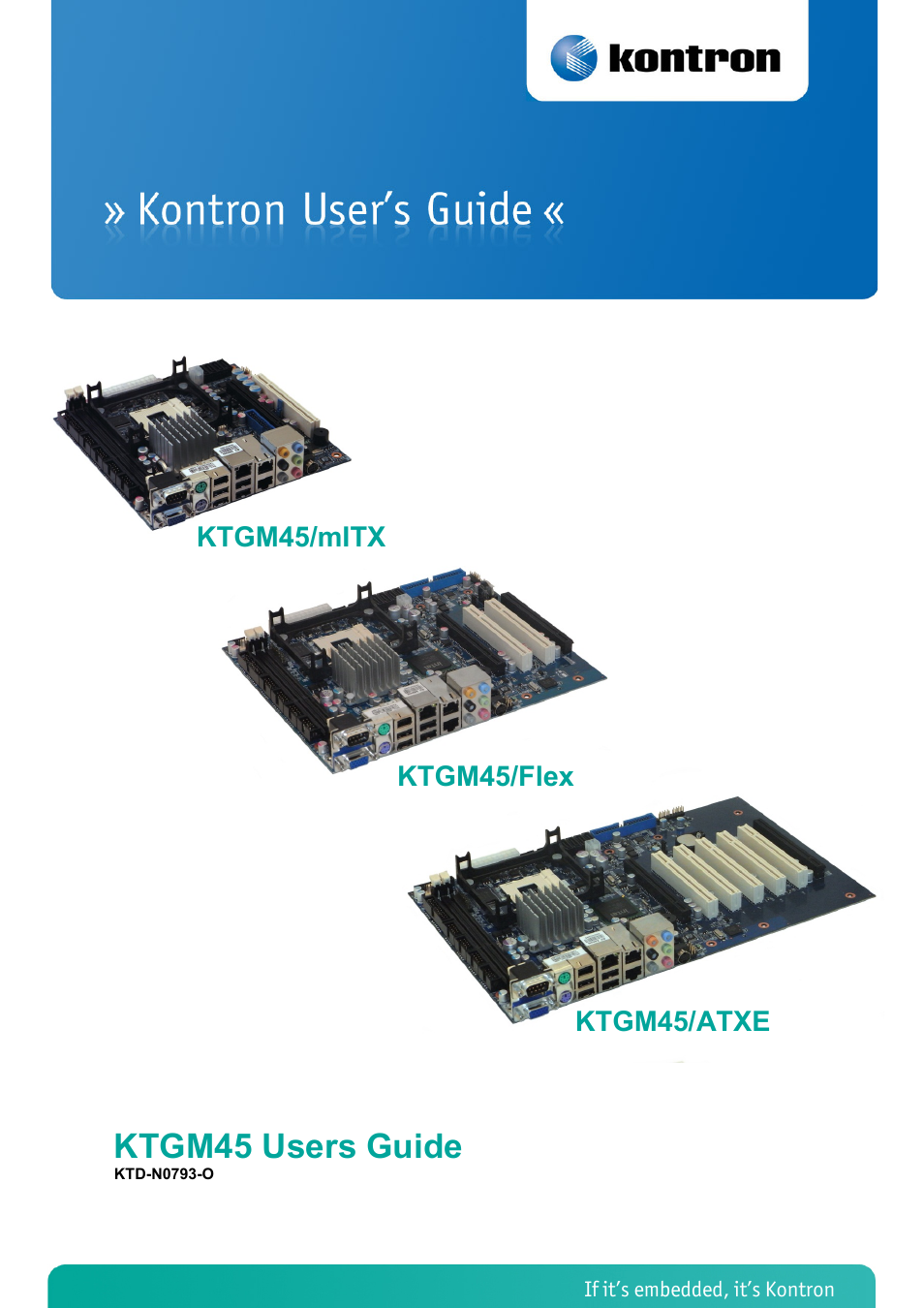 Kontron KTGM45-mITX User Manual | 101 pages