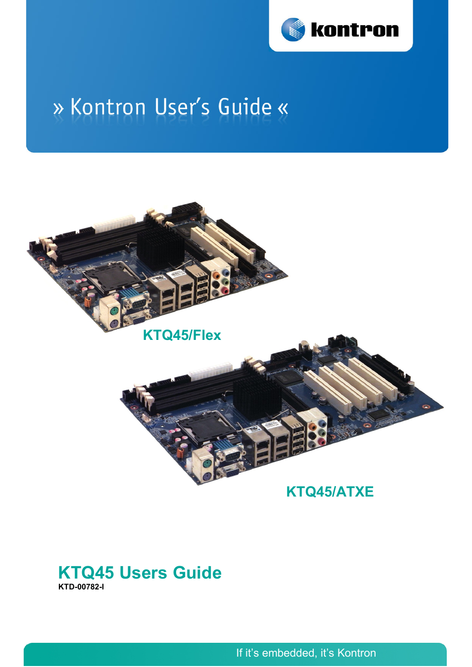 Kontron KTQ45-FLEX User Manual | 92 pages