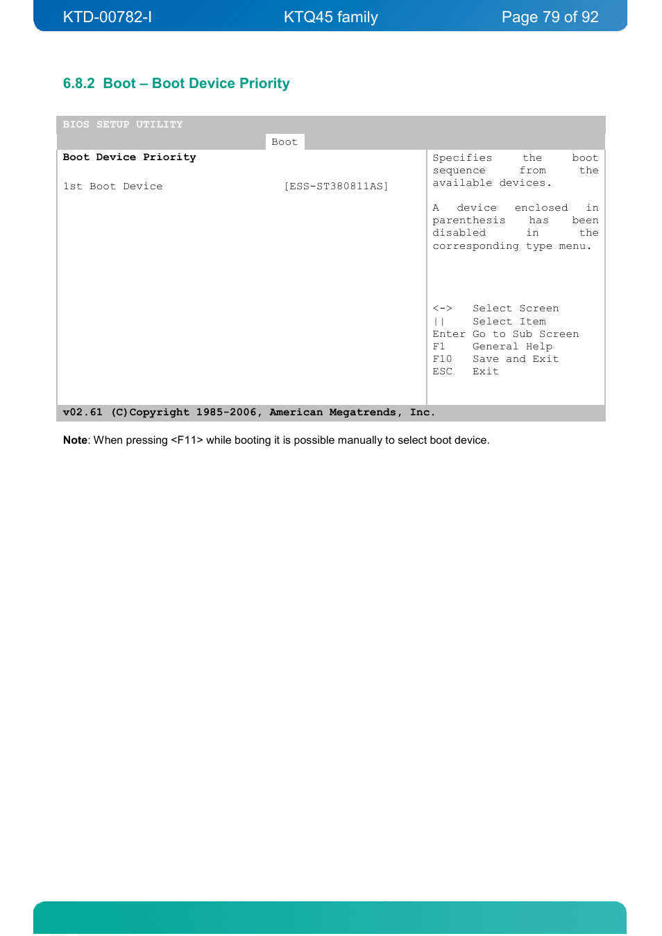 2 boot – boot device priority, Boot – boot device priority | Kontron KTQ45-FLEX User Manual | Page 79 / 92