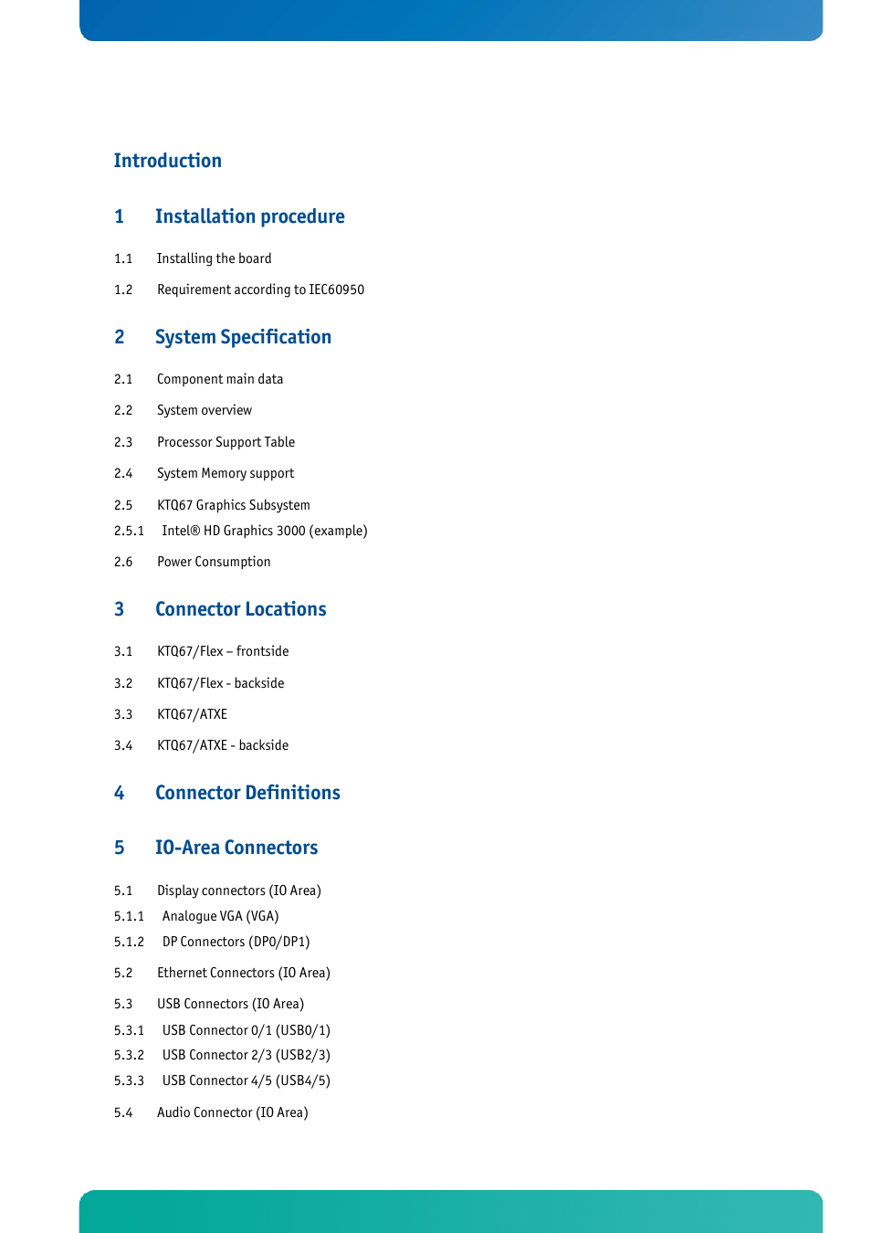 Kontron KTQ67-FLEX User Manual | Page 4 / 137