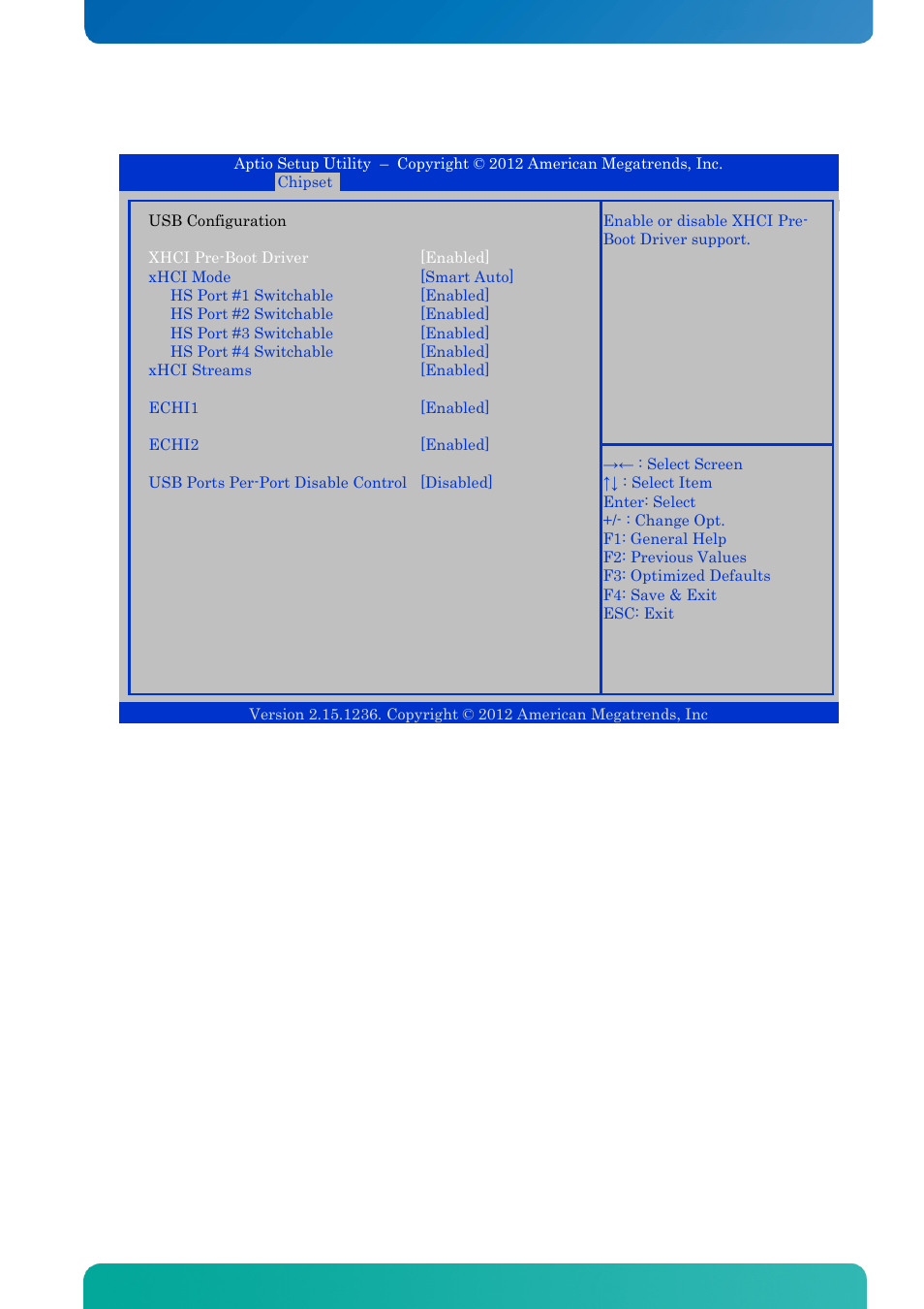 Usb configuration, Bios - chipset | Kontron KTQ77-FLEX User Manual | Page 111 / 141