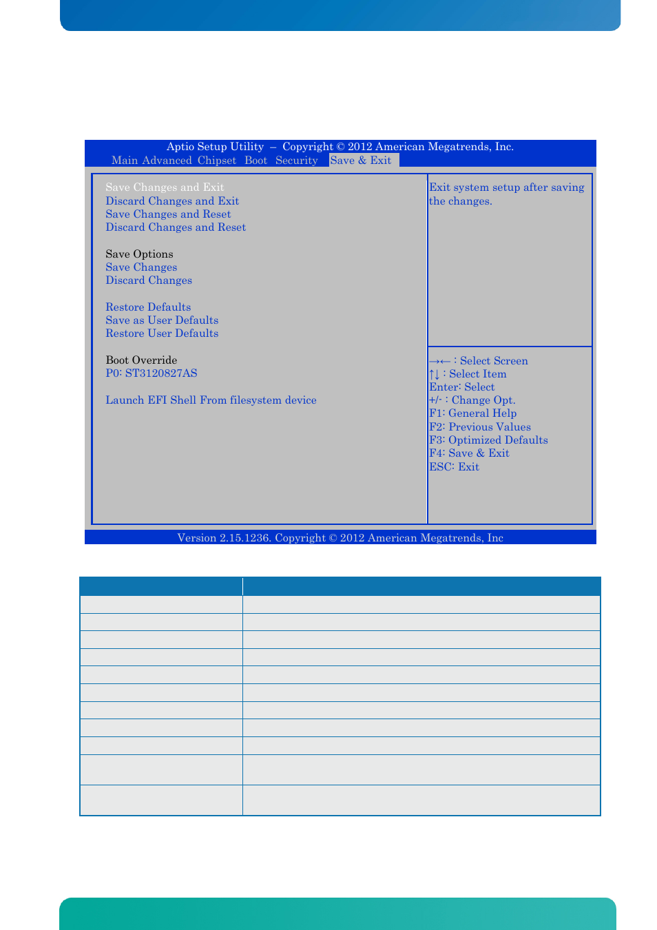 6 save & exit, Save & exit, Bios – save & exit | Kontron KTQ77-FLEX User Manual | Page 139 / 141