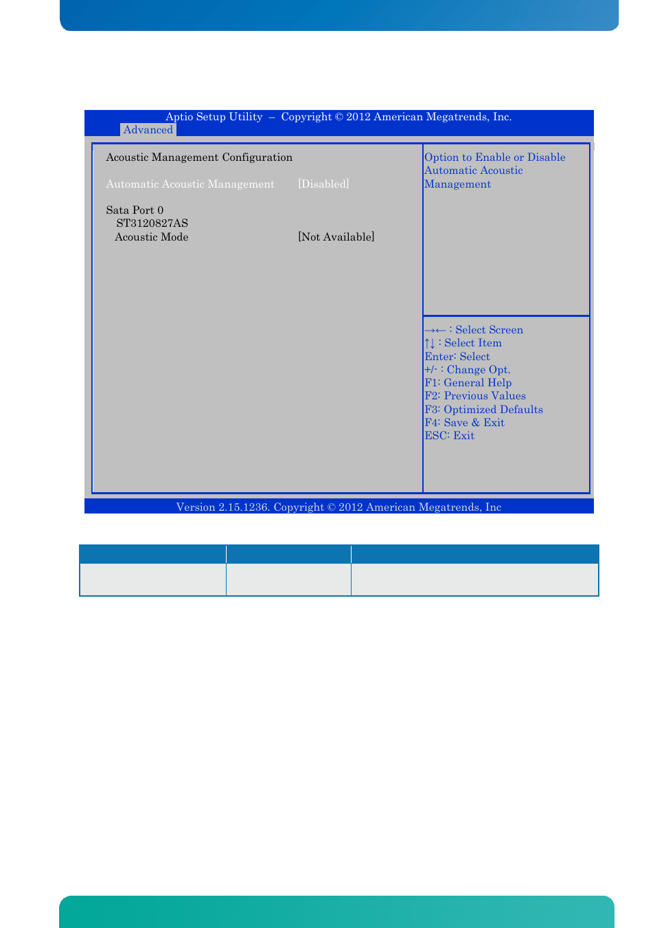 10 advanced - acoustic management configuration, Advanced - acoustic management configuration, Bios - advanced | Kontron KTQ77-FLEX User Manual | Page 87 / 141