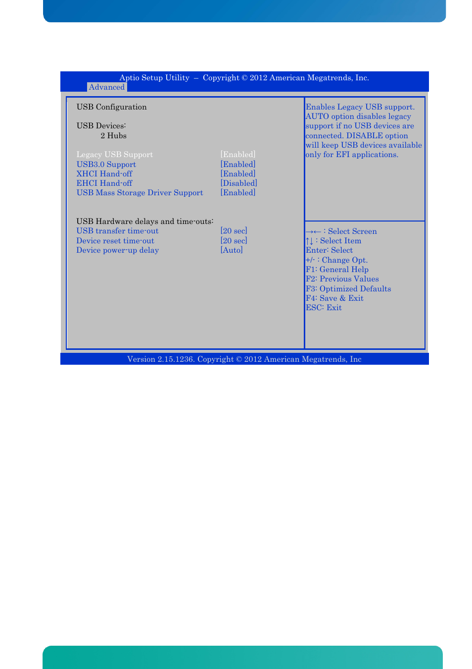 11 advanced - usb configuration, Advanced - usb configuration, Bios - advanced | Kontron KTQ77-FLEX User Manual | Page 88 / 141