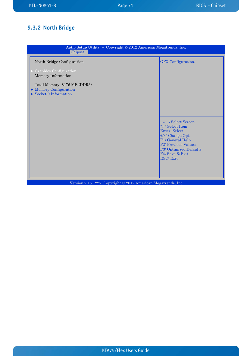 2 north bridge, North bridge, Kta75/flex users guide kta70m/mitx users guide | Kontron KTA75-FLEX User Manual | Page 79 / 90