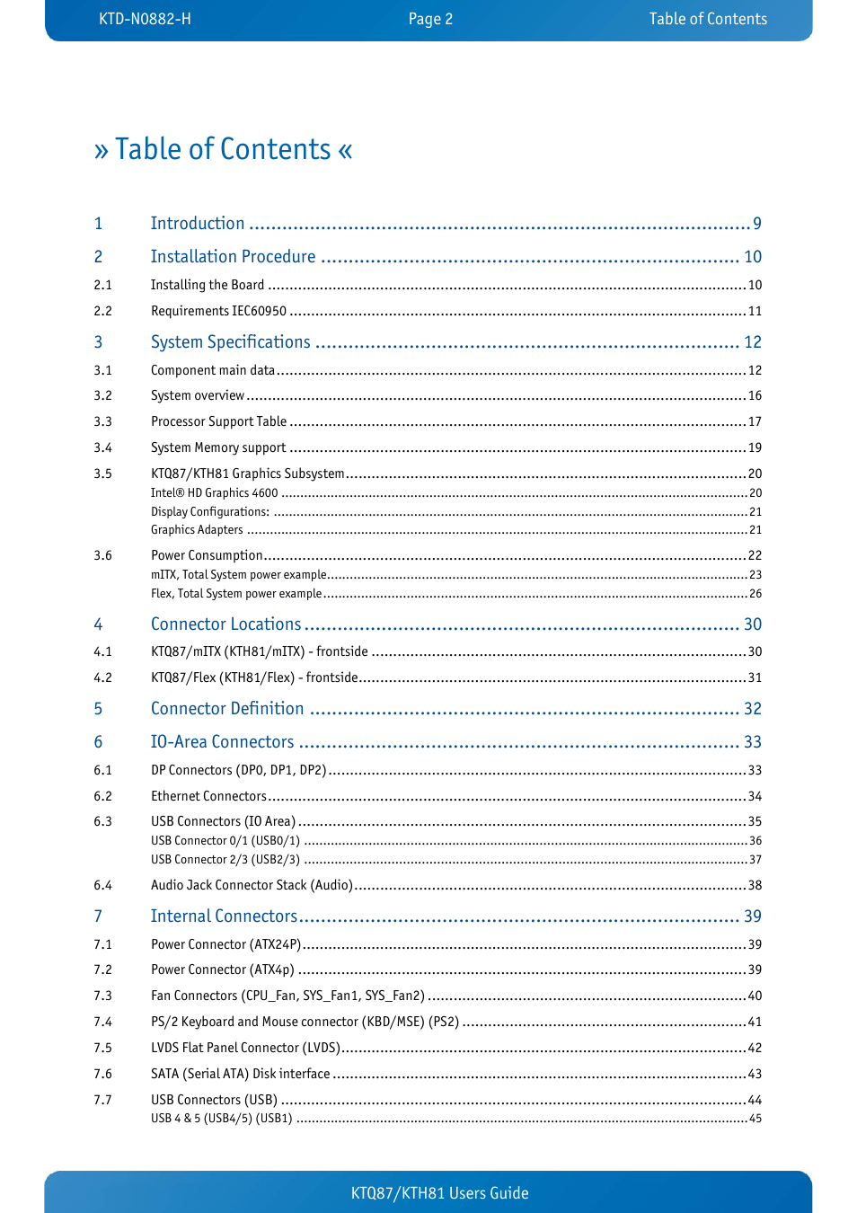 Kontron KTH81-mITX User Manual | Page 2 / 98