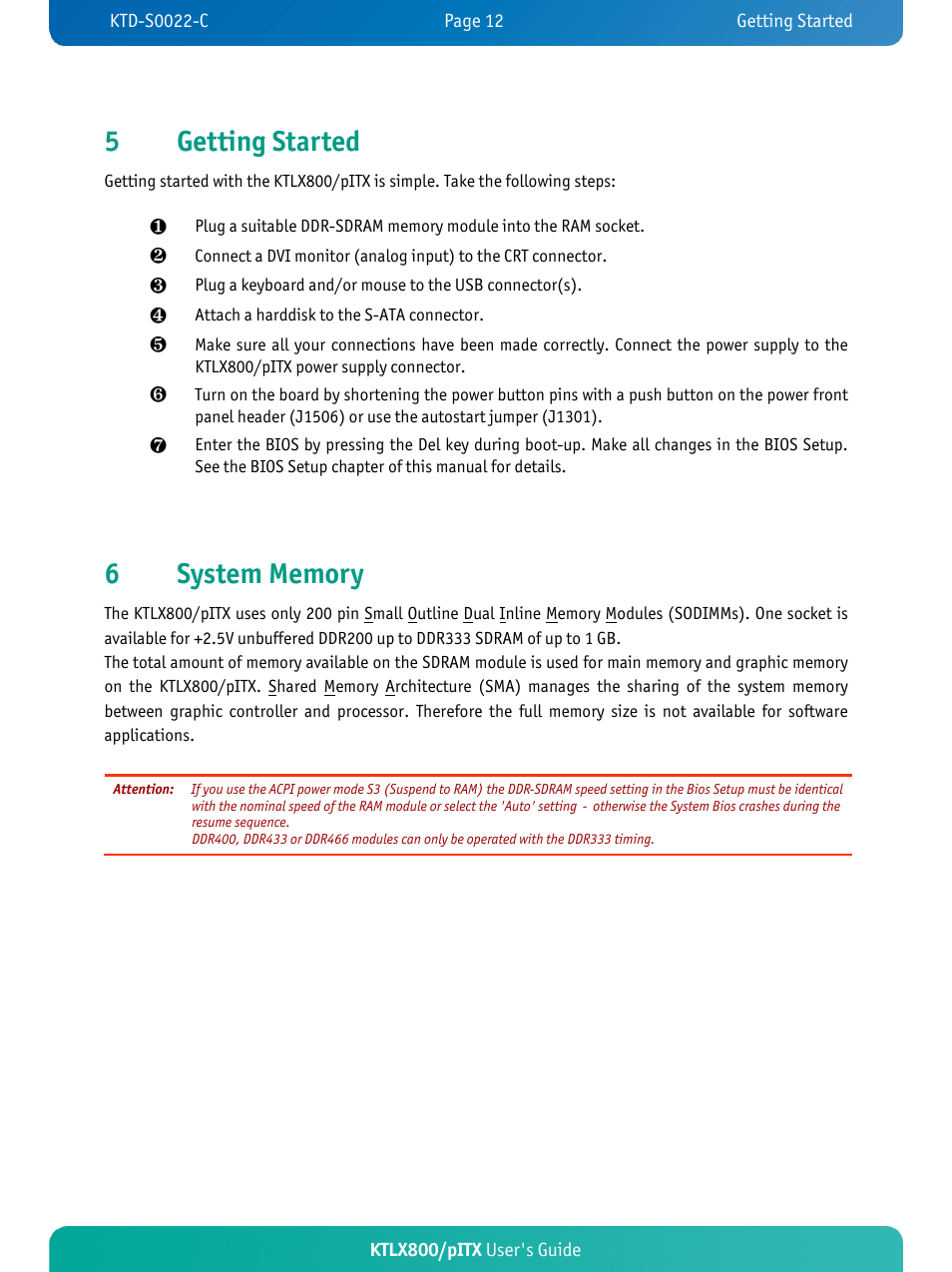 5getting started, Syst | Kontron KTLX800-pITX User Manual | Page 17 / 66