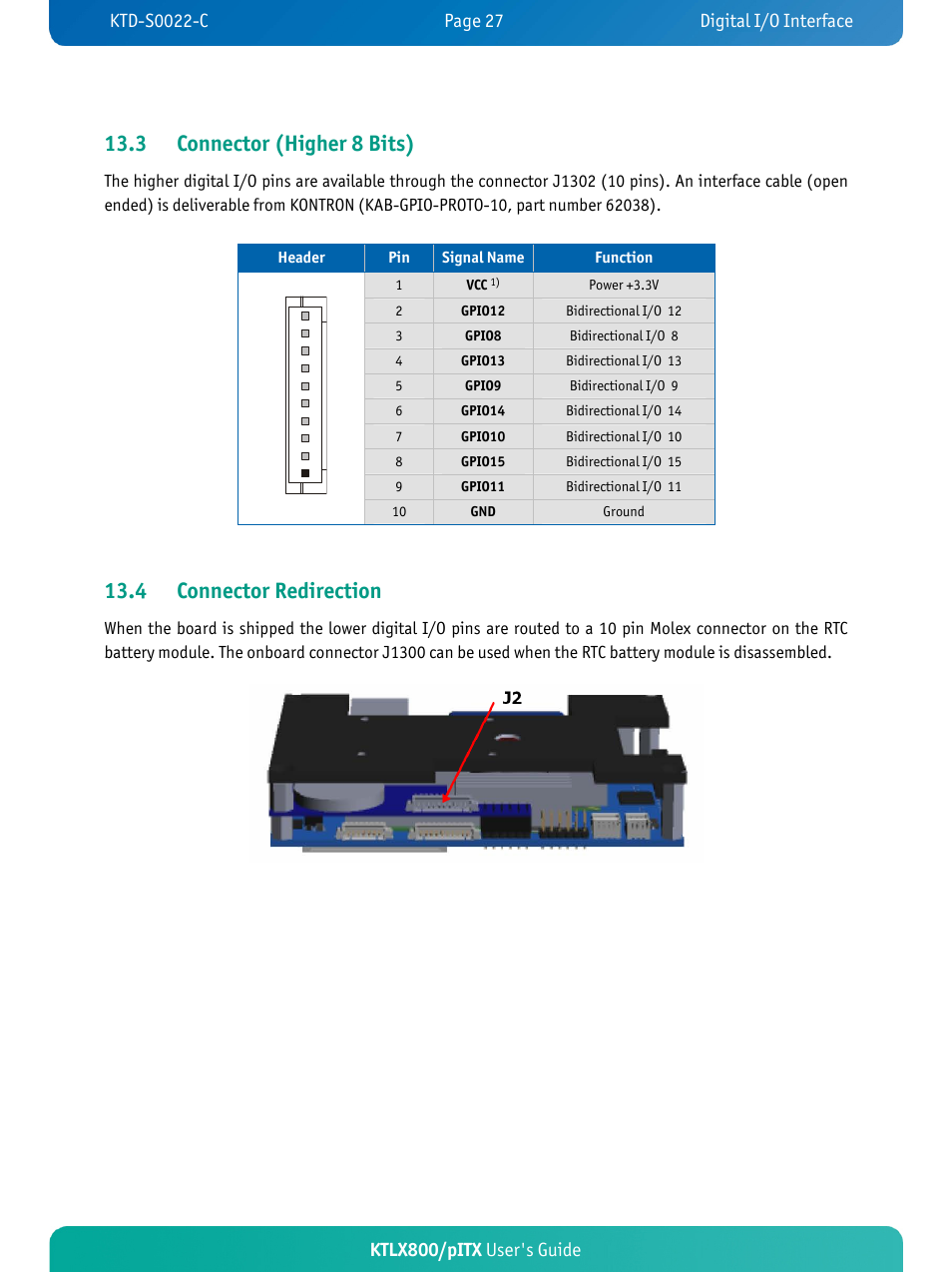 3 connector (higher 8 bits), 4 connecto, R redirection | Ktlx800/pitx user's guide | Kontron KTLX800-pITX User Manual | Page 32 / 66