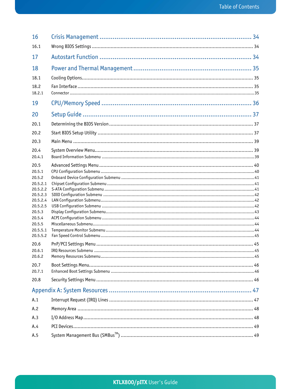 Kontron KTLX800-pITX User Manual | Page 4 / 66