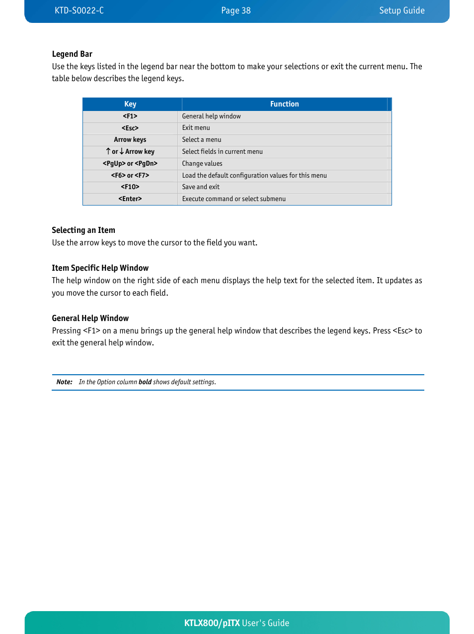 Ktlx800/pitx user's guide | Kontron KTLX800-pITX User Manual | Page 43 / 66