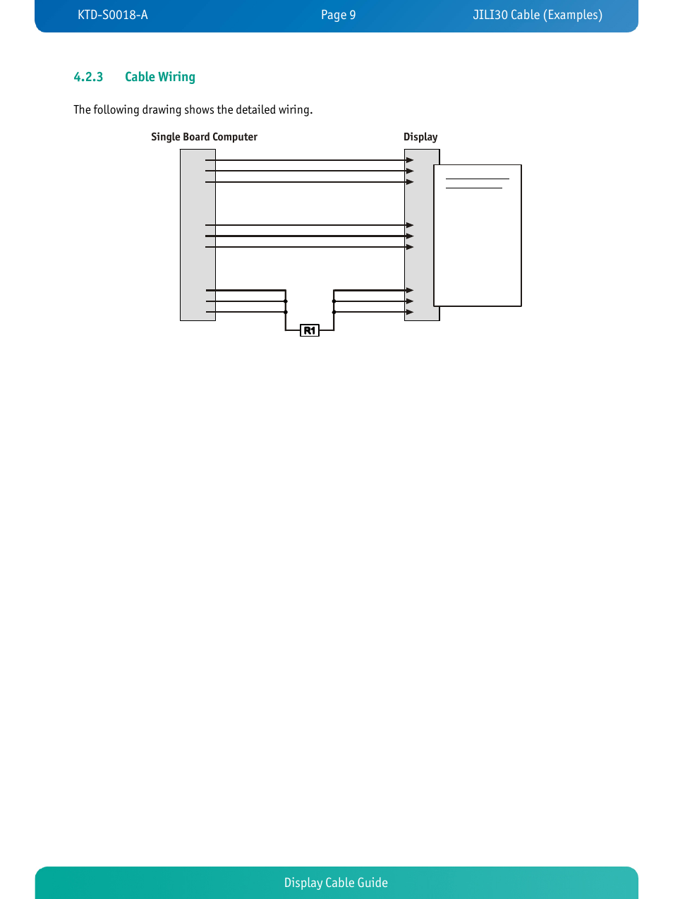 Display cable guide 4.2.3 cable wiring | Kontron KTD-S0018-A User Manual | Page 11 / 19