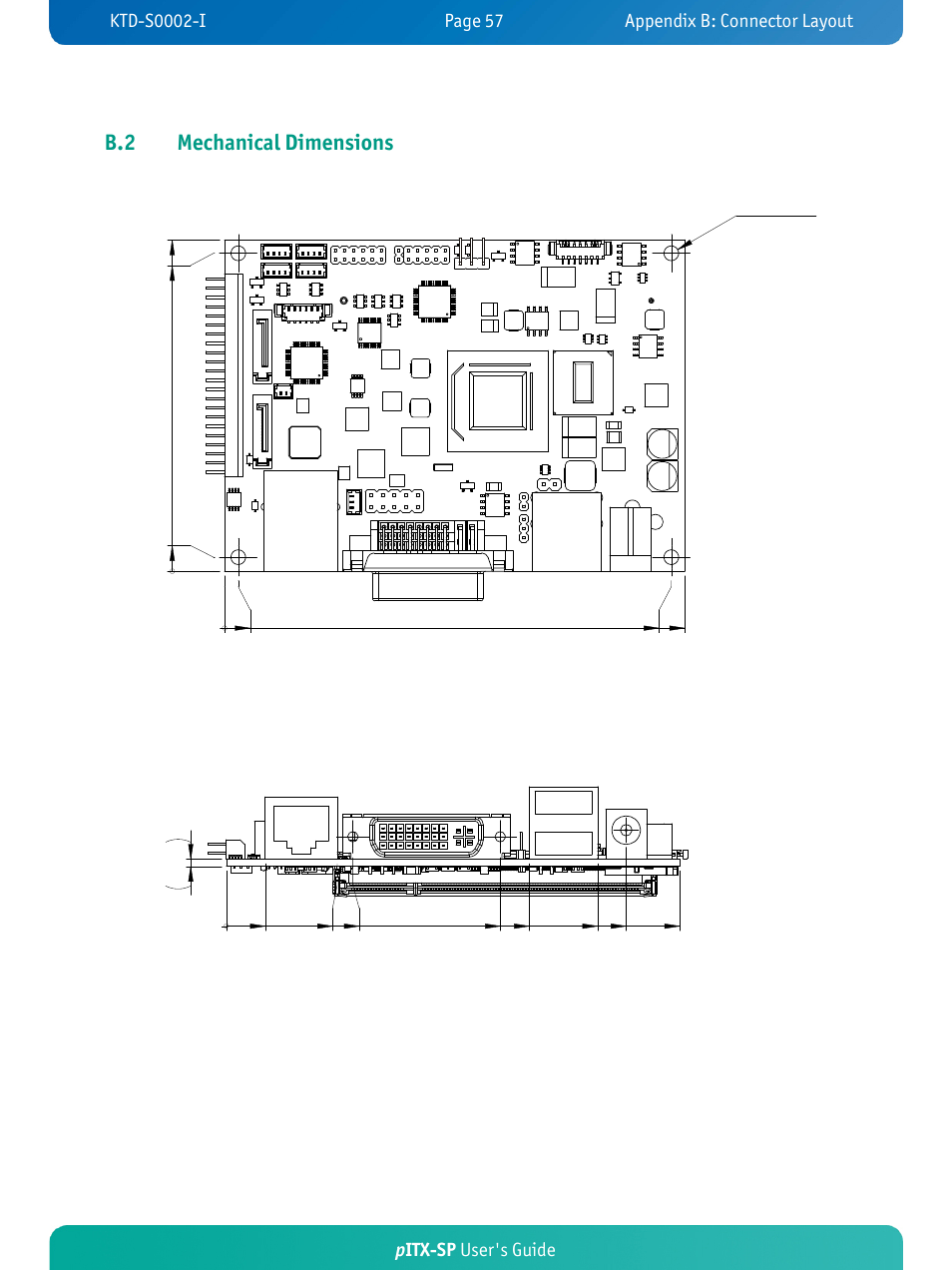 B.2 mechanical dimensions | Kontron pITX-SP User Manual | Page 62 / 67