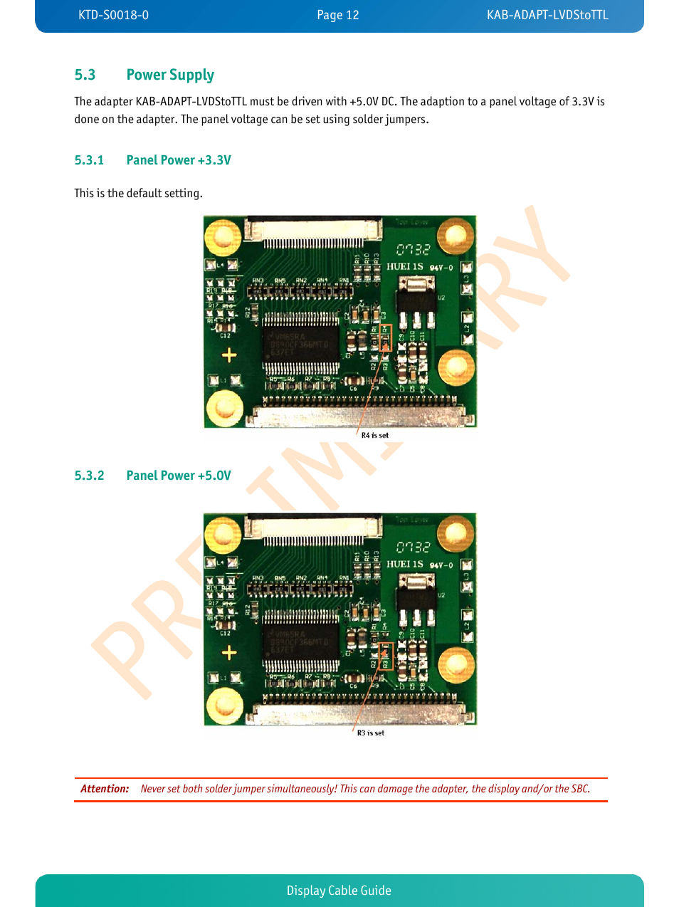 3 power supply | Kontron pITX-SP Display Cable User Manual | Page 14 / 19