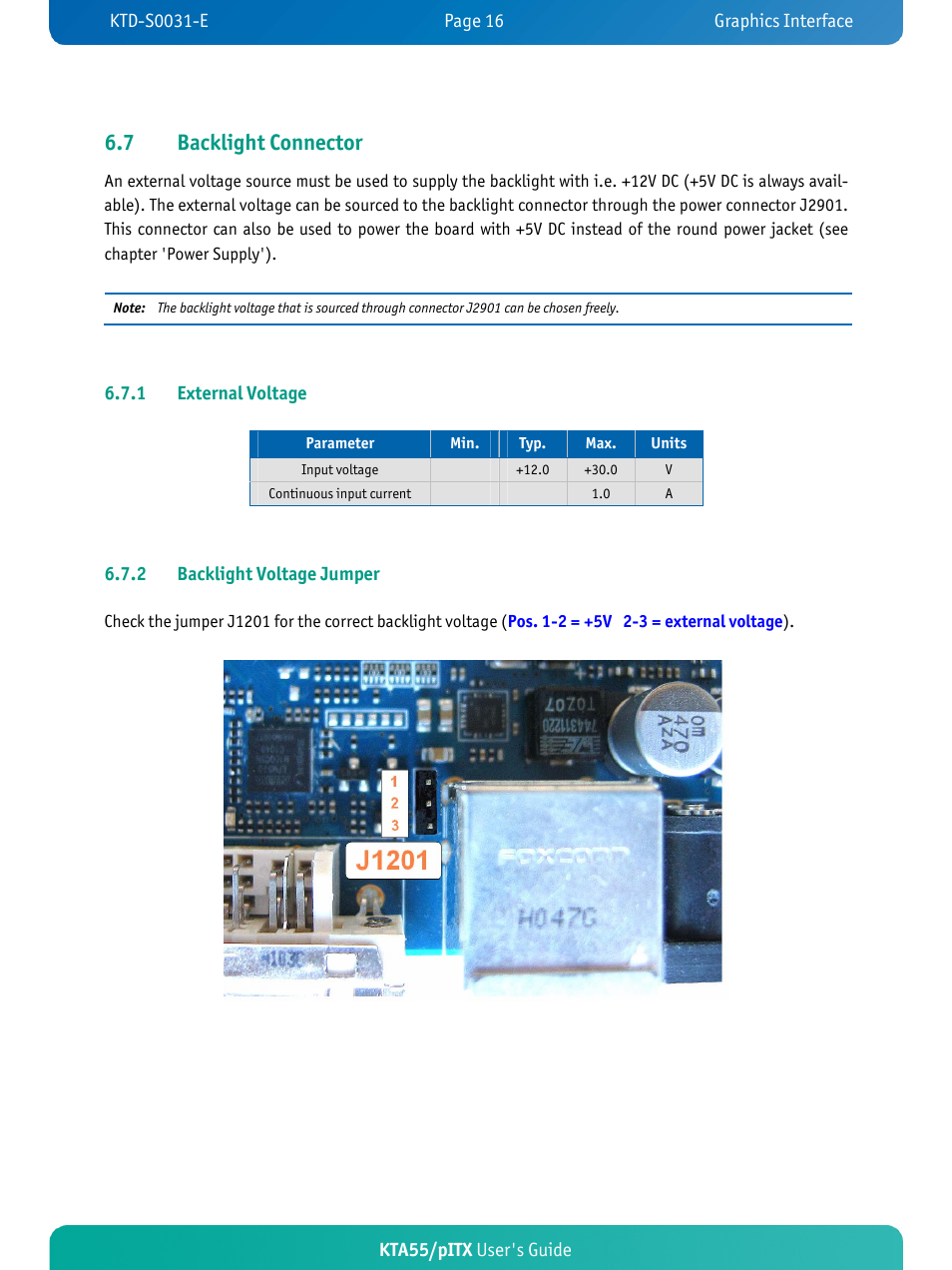 7 backlight connector | Kontron KTA55-pITX User Manual | Page 20 / 67