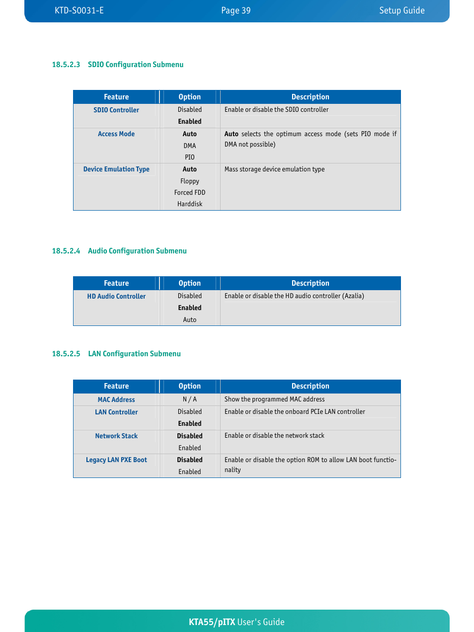 Kta55/pitx user's guide | Kontron KTA55-pITX User Manual | Page 43 / 67