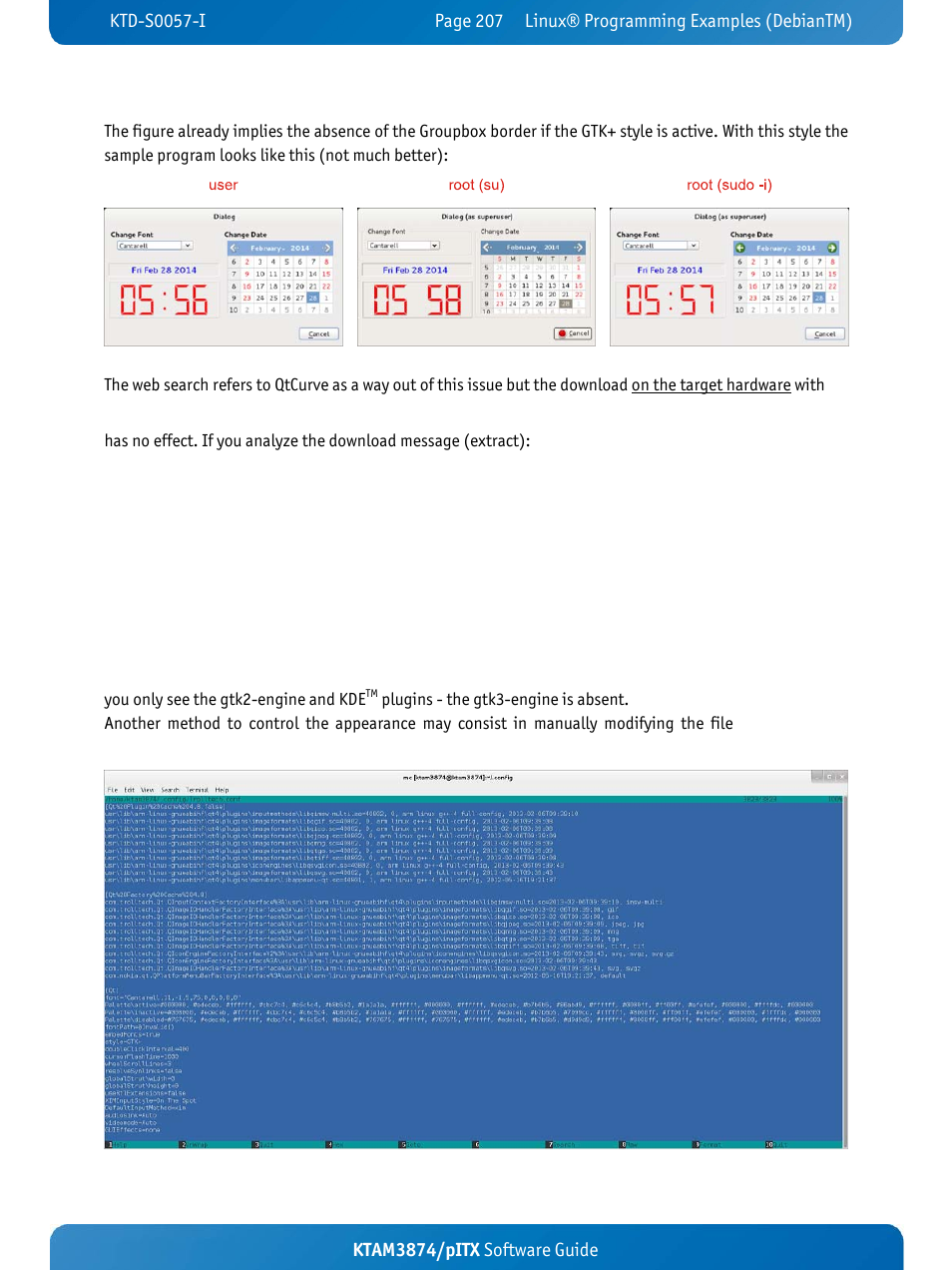 Ktam3874/pitx software guide, You only see the gtk2-engine and kde | Kontron KTAM3874-pITX User Manual | Page 211 / 293