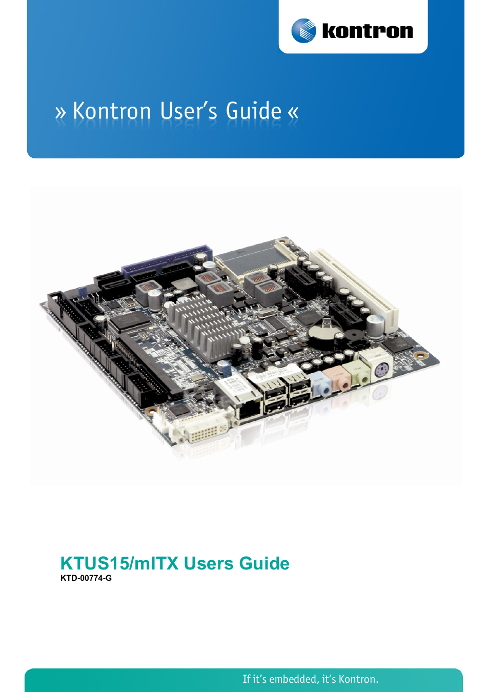Kontron KTUS15-mITX - 1.1 Basic User Manual | 84 pages