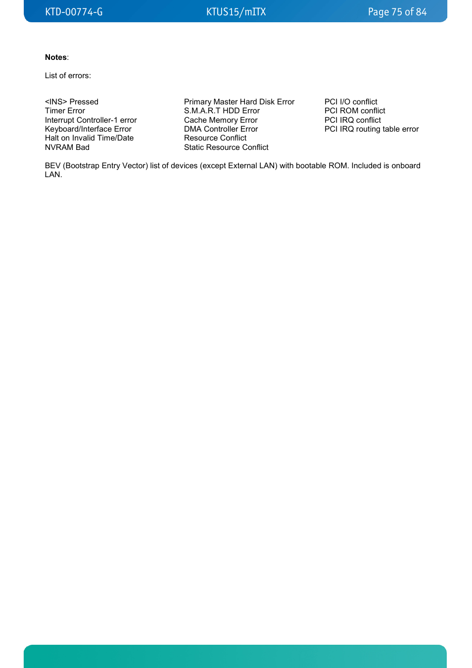 Kontron KTUS15-mITX - 1.1 Basic User Manual | Page 75 / 84