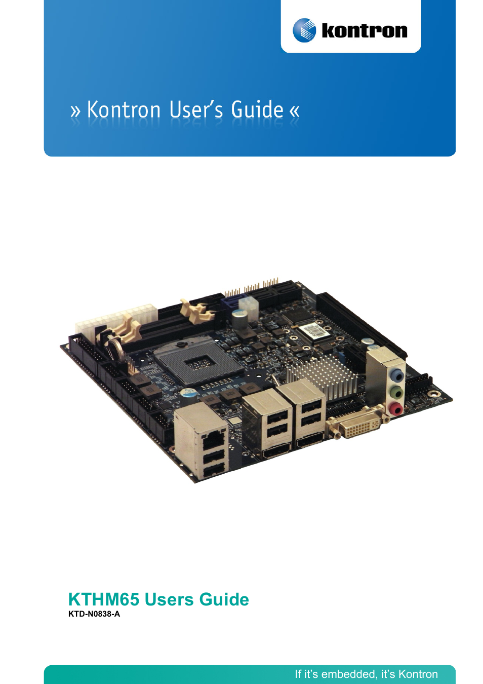 Kontron KTHM65-mITX User Manual | 129 pages