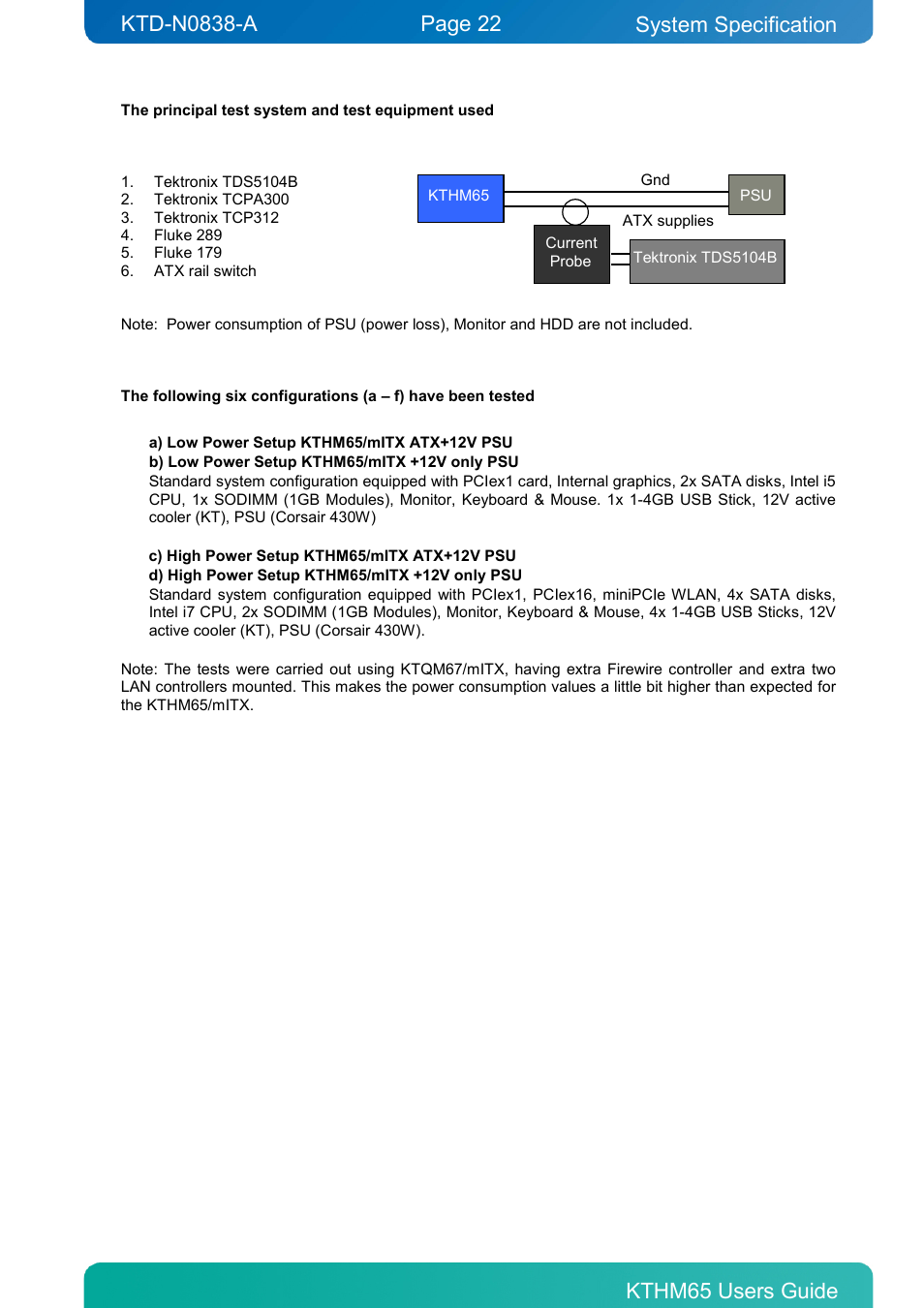 System specification | Kontron KTHM65-mITX User Manual | Page 22 / 129