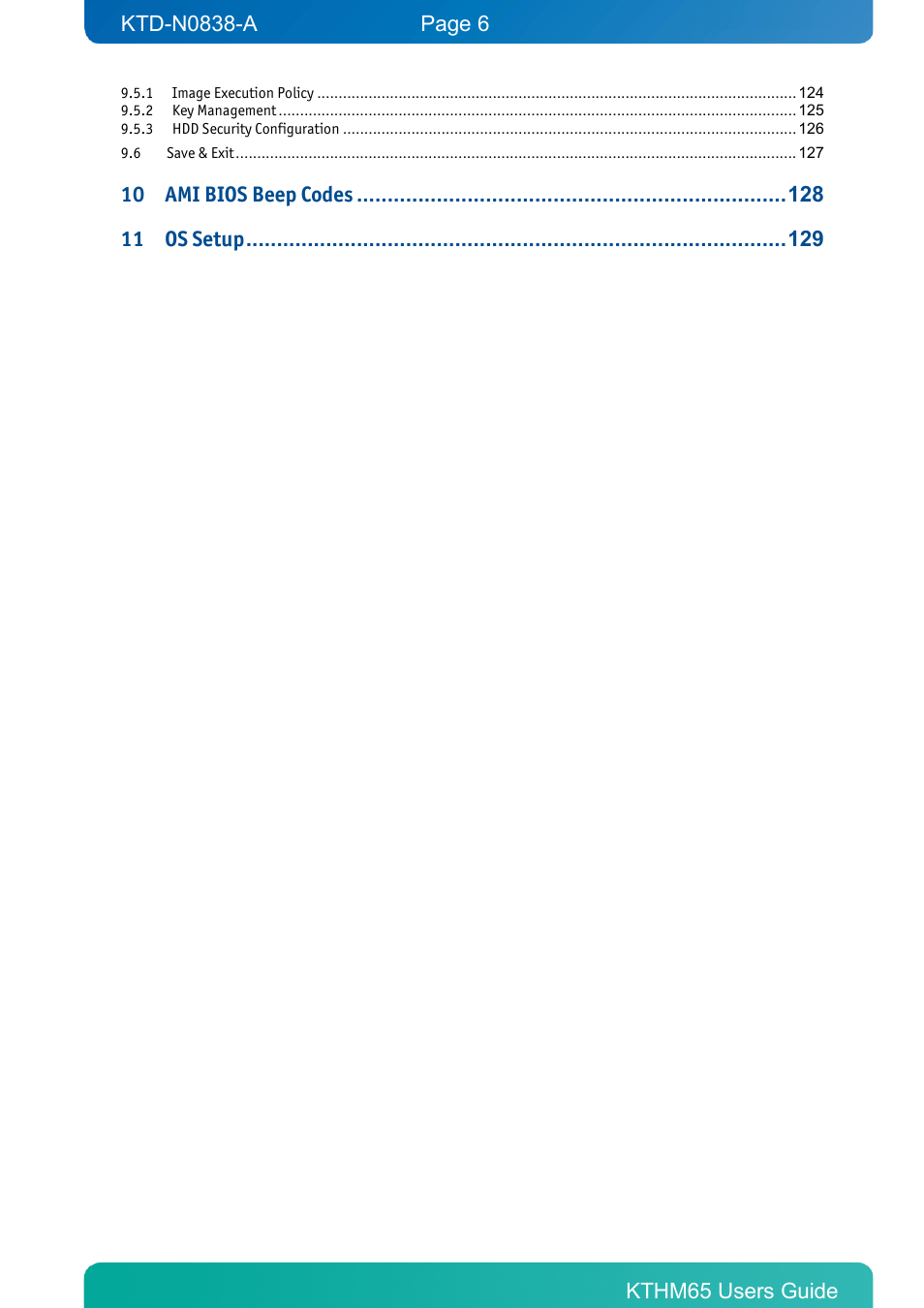 Ami bios beep codes, Os setup | Kontron KTHM65-mITX User Manual | Page 6 / 129
