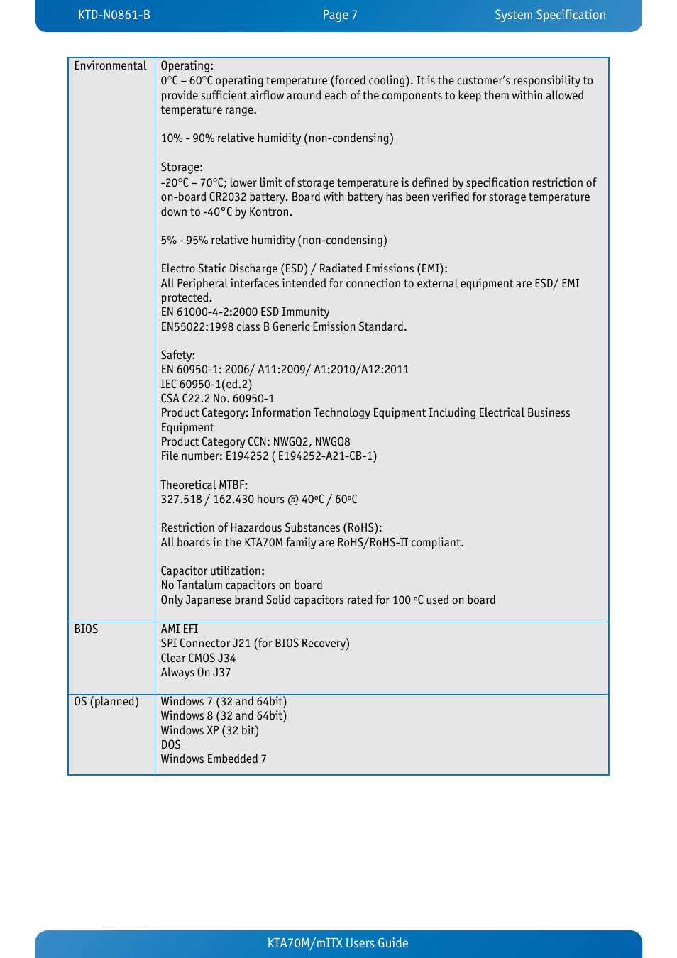 Kontron KTA70M-mITX User Manual | Page 14 / 88