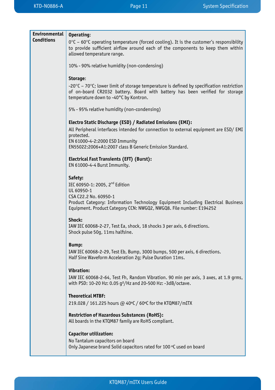 Kontron KTQM87-mITX User Manual | Page 13 / 110