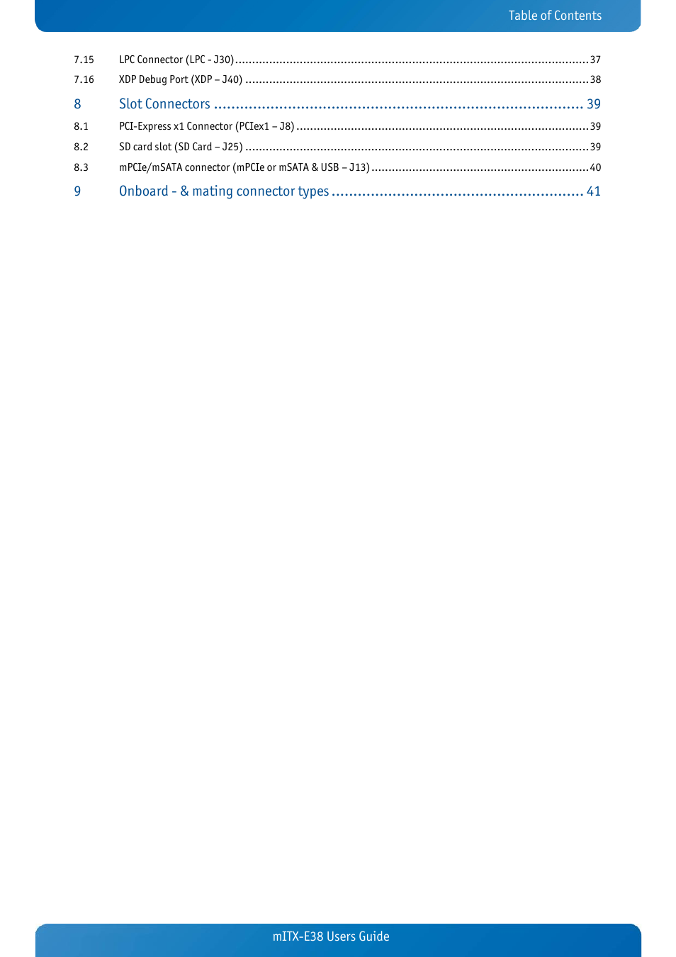 Kontron mITX-E38 User Manual | Page 3 / 43